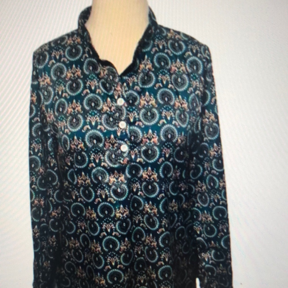 Patterned Long Sleeve Shirt